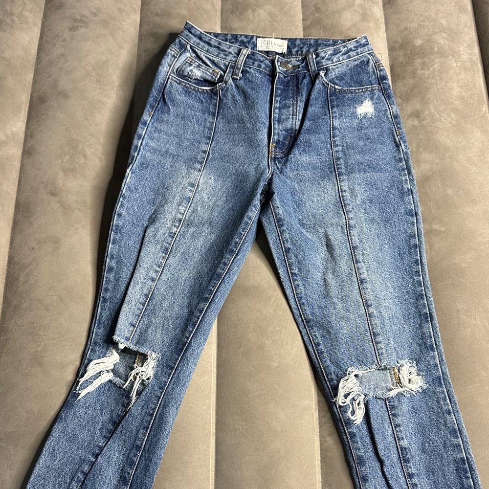 Tobi Vintage style Distressed Blue Denim Jeans Size 26
